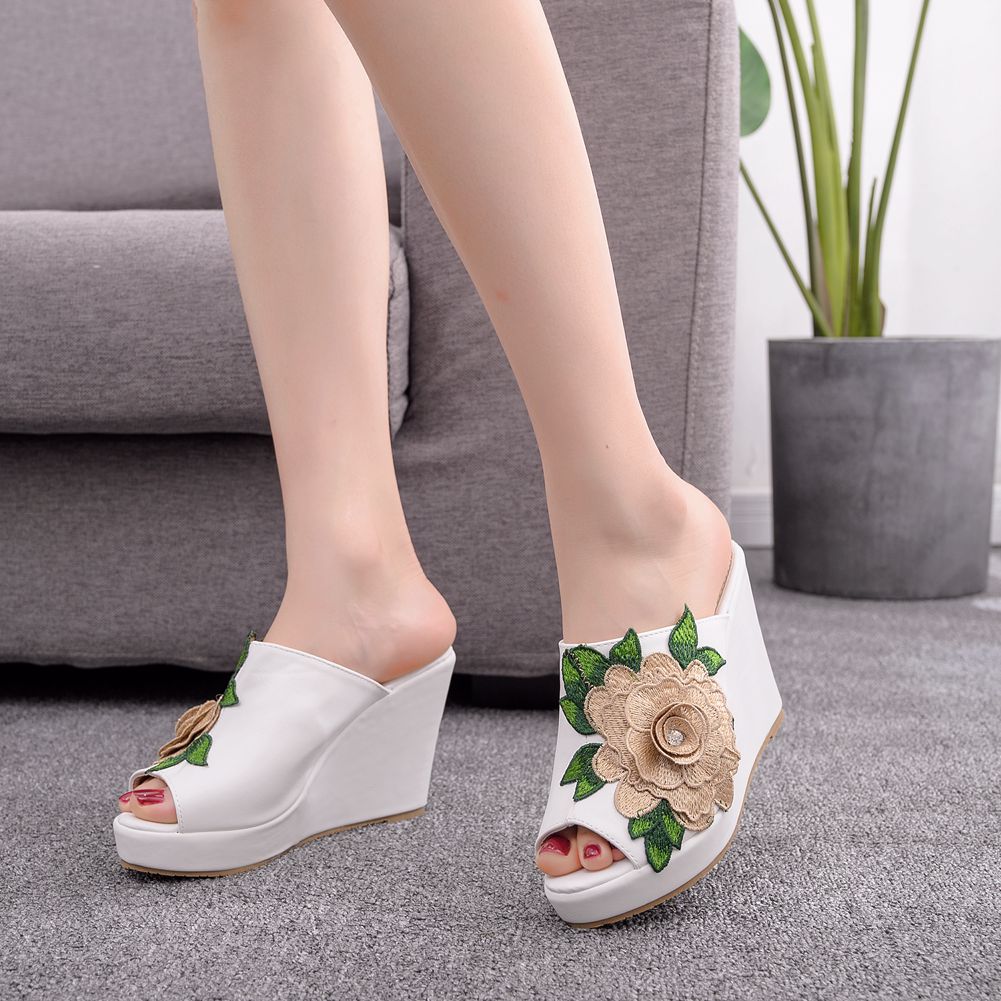 Damen-Sandalen mit Blumenmuste – Queen Street Fashion Bewertung und Preis